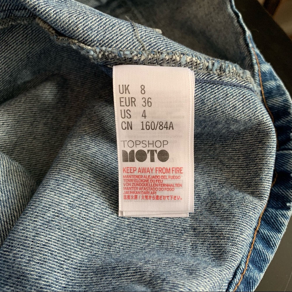 Topshop Denim Embroidered Overalls - Picture 5 of 5